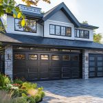 standard width 2 car garage door